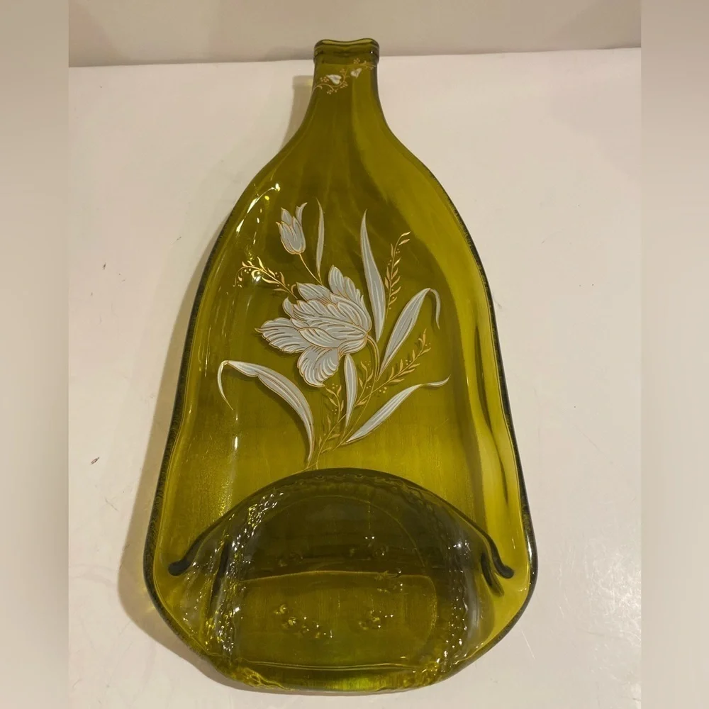 Melted Glass Bottle Spoon Rest (FV)